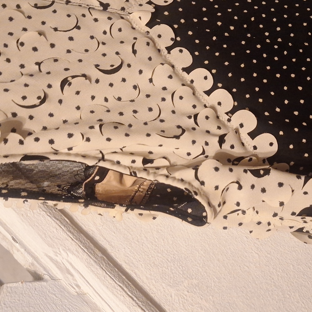 Byron Lars Black and Cream Lace Midi Dress - Picture 6 of 7